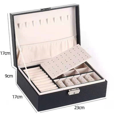 New Double-Layer Pu Leather Watch Jewelry Box