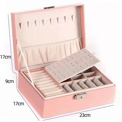 New Double-Layer Pu Leather Watch Jewelry Box