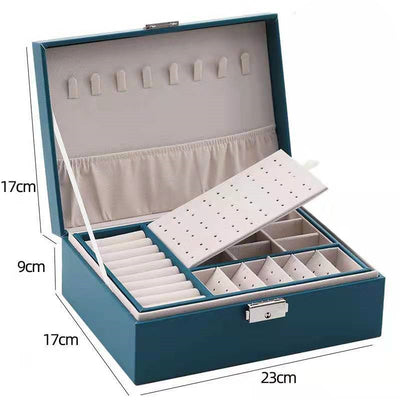 New Double-Layer Pu Leather Watch Jewelry Box