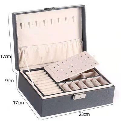 New Double-Layer Pu Leather Watch Jewelry Box