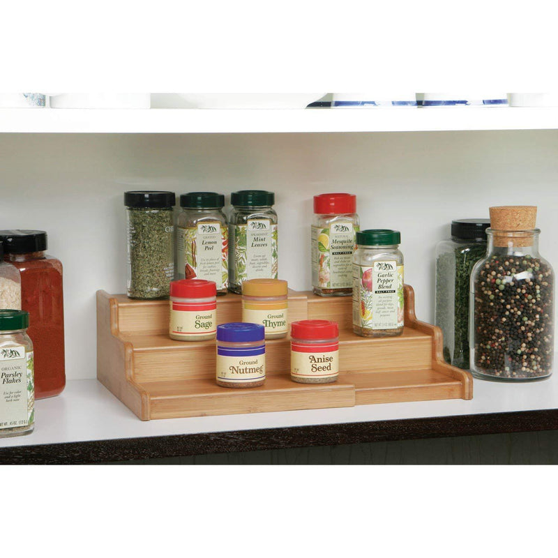 Bamboo 3-Layer Adjustable Spice Rack