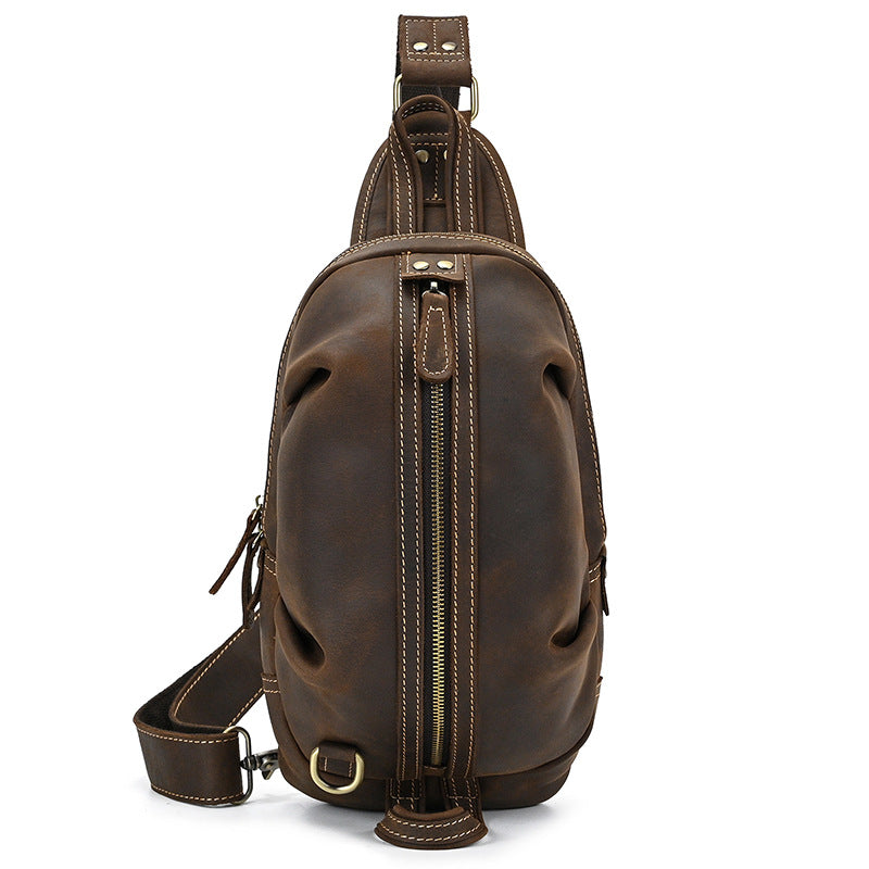 Large-Capacity First Layer Cowhide Bag Retro