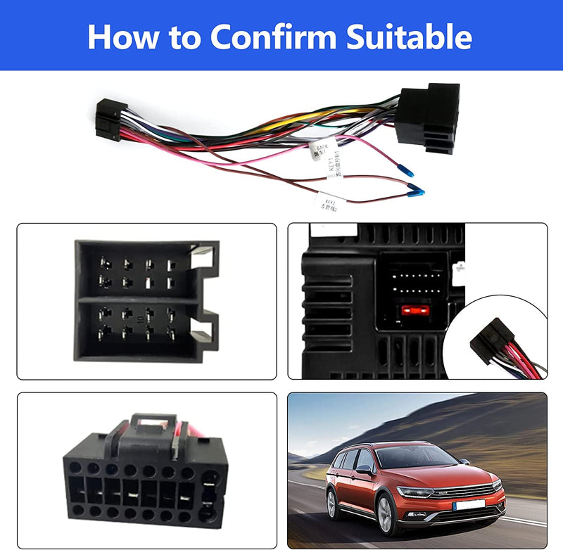 Cavo Adattatore in Polivinilcloruso Da 16 Pin a ISO per Presa Standard per Autoradio Android Con Linee Di Controllo Del Volante E Inverso