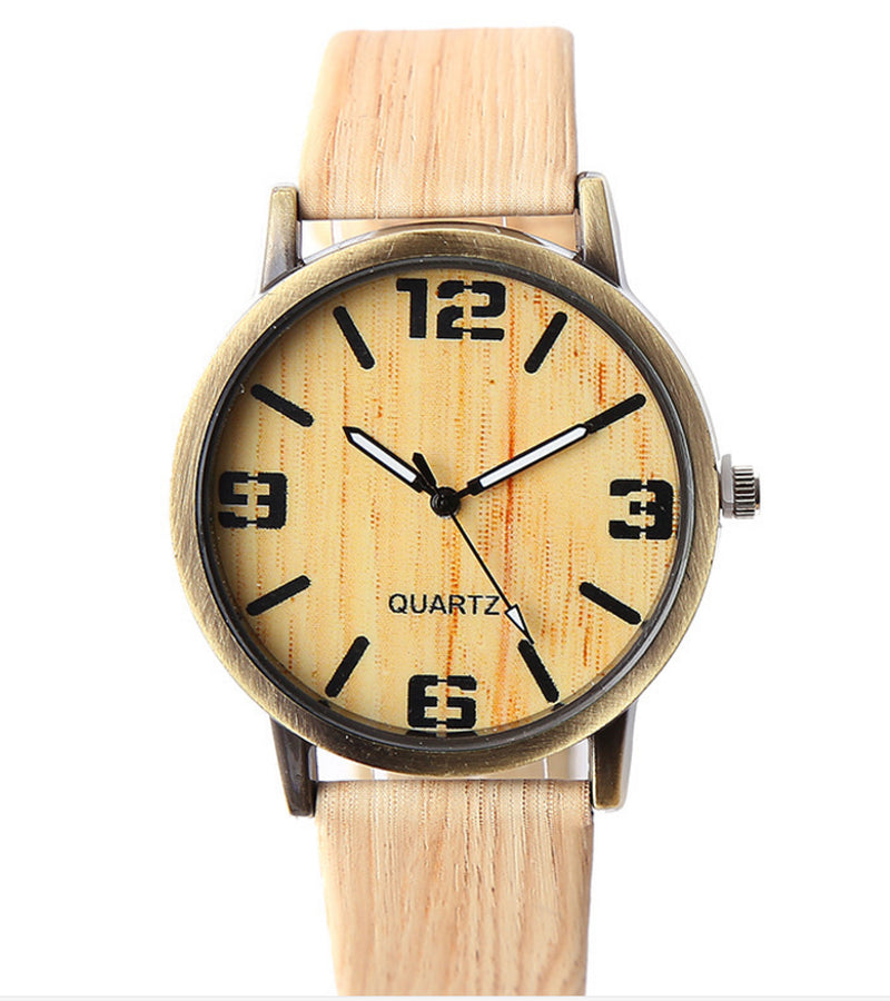 Wood Grain Style Wrist Watch