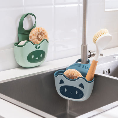 Adjustable Snap Button Sink Drain Hanging Bag Kitchen Utensils