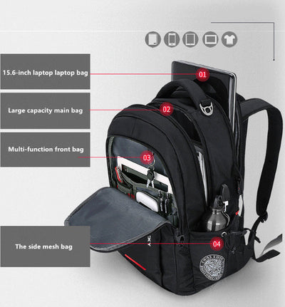 Men'S Shoulder Anti-Theft Multifunctional Backpack