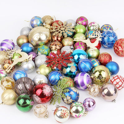 Bucketed Plastic Shiny Matte Christmas Balls