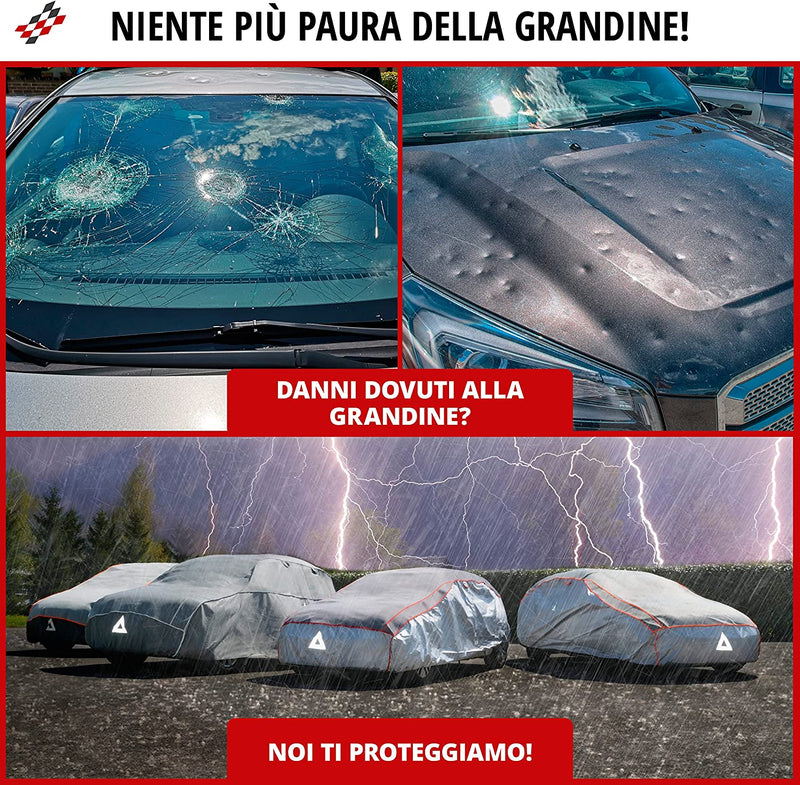 Telo Copriauto Antigrandine, Perma Protect, Vincitore Prezzo-Prestazioni* Copertura per Auto Antigrandine, Telone Protettivo Idrorepellente, Copriauto Traspirante M