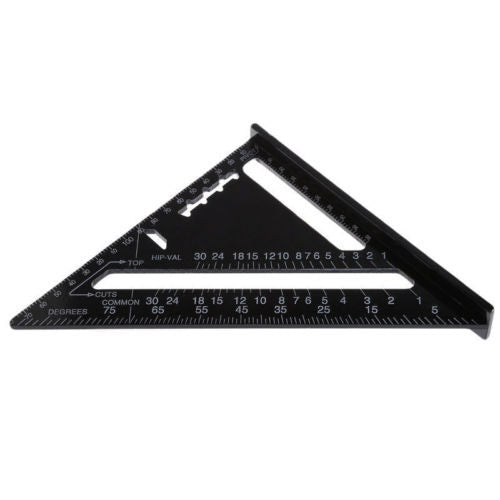 P 7 inch 12 inch aluminum profile black oxidation triangle 90 degree 45 degree triangle ruler square