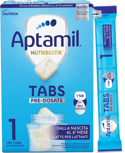 Nutribiotik Latte Di Proseguimento in Tabs Pre-Dosate Dai 6 Ai 12 Mesi, Confezione Da 21 Bustine (105 Tabs Pre-Dosate)