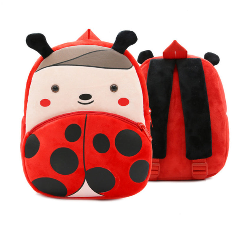 Children School Backpack Cartoon Rainbow Design Soft Plush Material for Toddler Baby Girls Kindergarten Kids School Bags