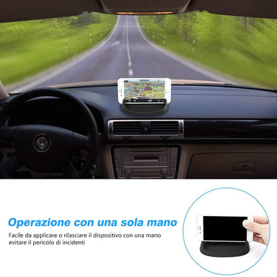 Supporto Smartphone per Cruscotto Auto in Silicone Antiscivolo, per Iphone 11 Pro Max XS Max X XR 8 /Samsung Galaxy/Huawei/One Plus/Sony /Gps/Xiaomi