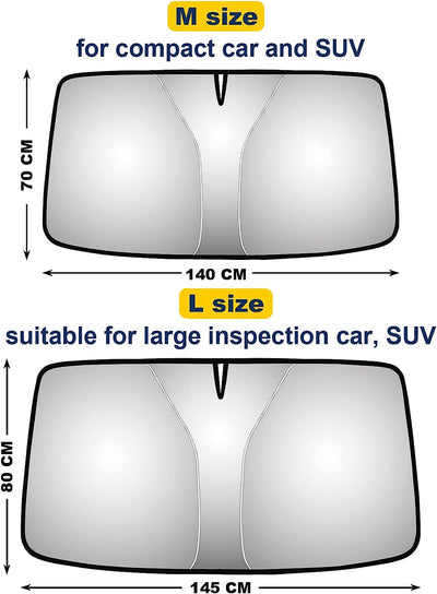 Parabrezza Auto - Blocca I Raggi UV Protezione Parasole, Parasole per Mantenere Il Veicolo Fresco E Senza Danni, Facile Da Usare, Adatto a Parabrezza Di Varie Dimensioni (M)