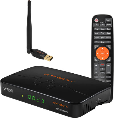 V7 Pro DVB-T2 Decoder Digitale Terrestre E DVB-S2X Ricevitore Satellitare Combo, Full HD 1080P Decoder TV Con Antenna Wifi USB, H.265 HEVC Main 10Bit, Sat Decoder Con Slot per Scheda