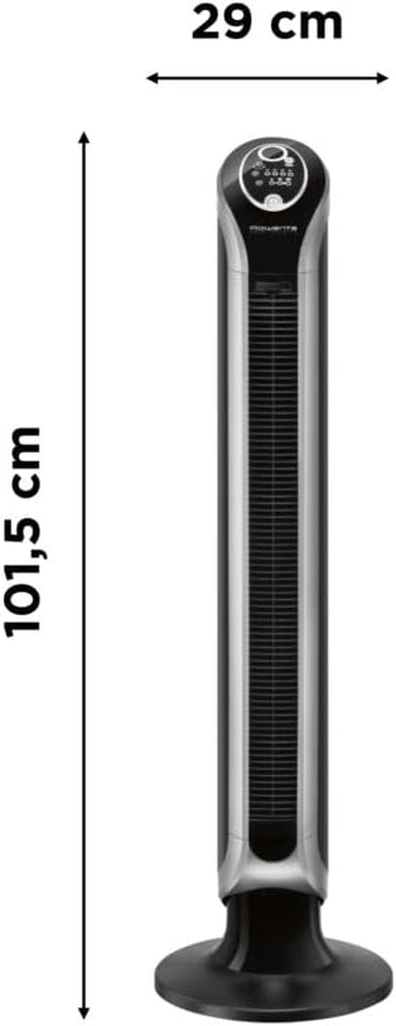 Vu6670 Eole Infinite, Ventilatore a Torre, Timer Fino a 8 Ore, 3 Velocità, Telecomando, Spegnimento Automatico, 40 W, Nero