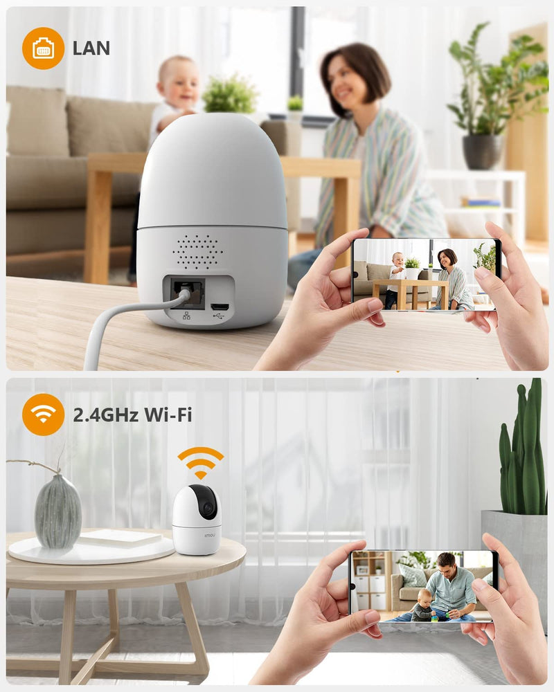 Telecamera Wi-Fi Interno, 1080P Telecamera IP Di Sorveglianza, Tracciamento Del Movimento Con Sirena, Baby Monitor Con AI Rilevamento Umano, Audio Bidirezionale & Visione Notturna, Ranger 2