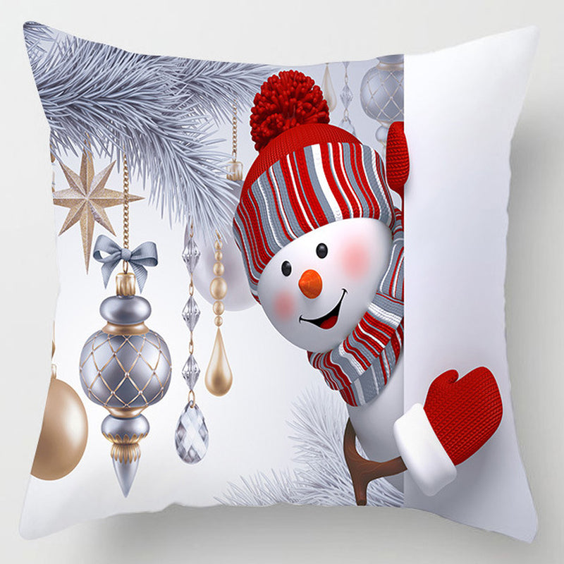 Christmas Snowman Series Peach Soul Pillow Case