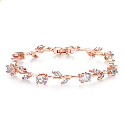 Plated Crystal Ladies Bracelet