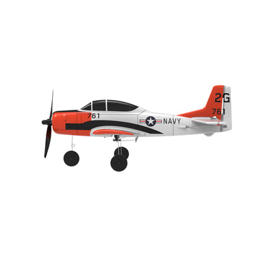 Mini T-28 Trojan 761-9 EPP 400Mm Wingspan 2.4G 6-Axis Gyro RC Airplane Trainer Fixed Wing RTF Mode 2 One Key Return for Beginner Two Batterries/Three Batterries