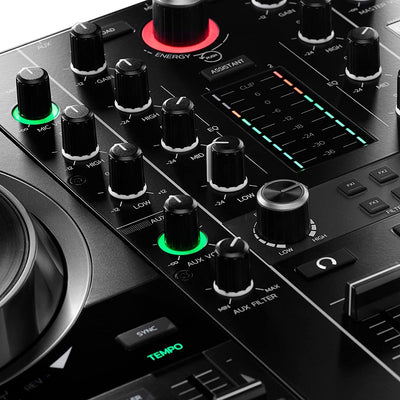 Djcontrol Inpulse 500 Controller DJ USB a Doppio Banco per Serato DJ Lite E DJUCED (Inclusi) — Interfaccia Audio Integrata, 16 Pad RGB Retroilluminati