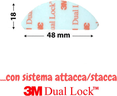 2 Adesivi Originali 3M Dual Lock, Adesivo Originale 3M Trasparente per Supporto Dispositivi Adatto per Auto Camion Camper Universale (Trasparente)