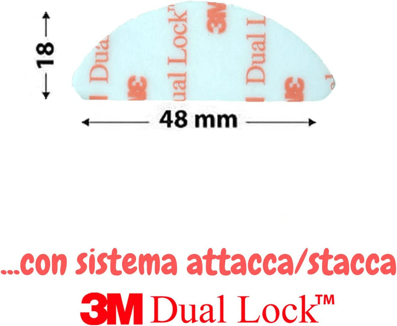 2 Adesivi Originali 3M Dual Lock, Adesivo Originale 3M Trasparente per Supporto Dispositivi Adatto per Auto Camion Camper Universale (Trasparente)