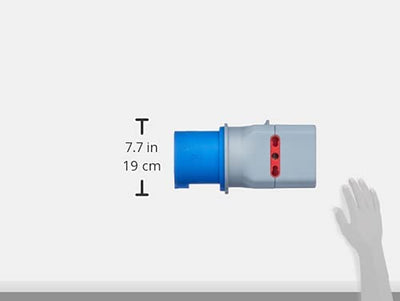 80864 Adattatore Industriale Da CEE a Schuko 2 Prese 10/16A Italiane, Blu