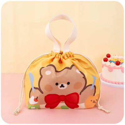 Cute Cartoon Waterproof Insulated Lunch Box Storage Bag