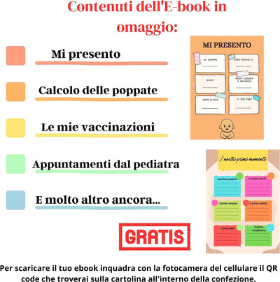 6 Bustine Corredino Neonato Ospedale - Sacchetti Cambio Neonato Ospedale per Borsa Ospedale Parto- Idea Regalo per Future Mamme - Made in Italy