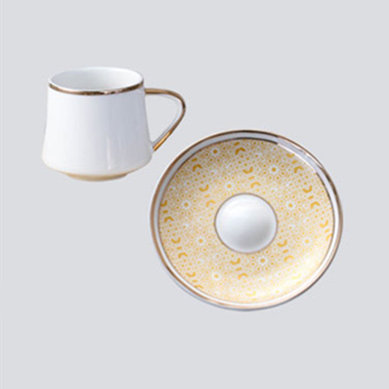 Turkish Ceramic Coffee Cup and Saucer Set