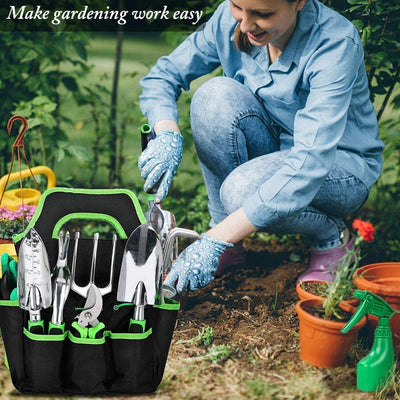 Set Di Attrezzi Da Giardino Con Borsa, Guanti per La Gulizia Del Giardino, Gecespugliatore, Pala Da Giardinaggio, Regalo Da Giardino per Uomo Donna