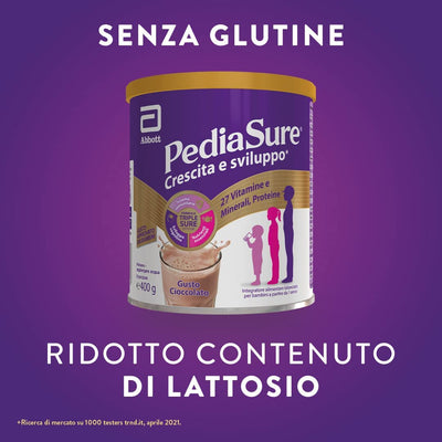 Crescita E Sviluppo: Integratore Alimentare per Bambini - Multivitaminico Con 27 Vitamine E Minerali E Proteine | per Bambini Da Un Anno in Su | Confezione 400G | Gusto Cioccolato