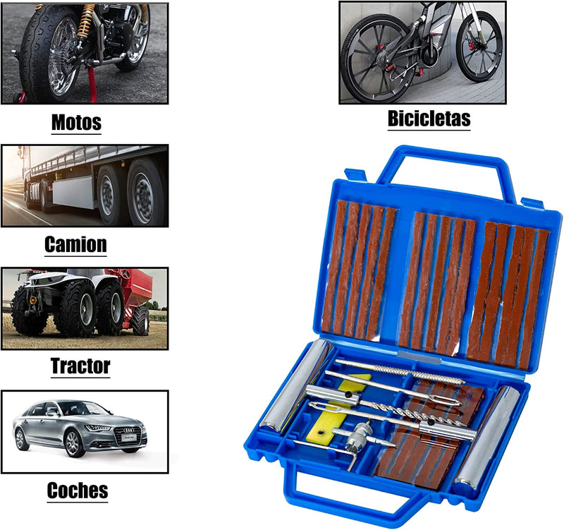 Kit Di Riparazione Pneumatici, Kit Antiforatura per Auto Strumento Di Riparazione Forature, 20 Strisce Di Riparazione