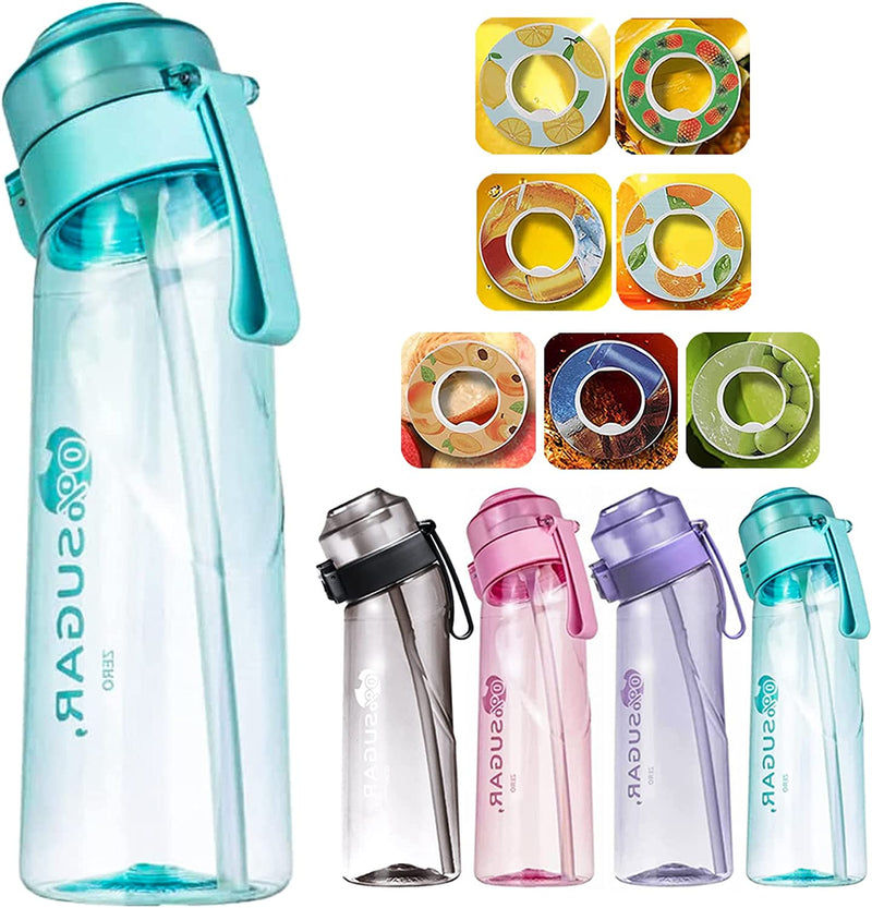 Air-Up Borraccia, Sport Air Borraccia up Senza BPA Con 7 Cialde Aromatiche, Air Starter up Set Borracce Bere 650 ML Frutta Fragranza Bottiglia Acqua Dolce E%0 Tazza Acqua per E All&