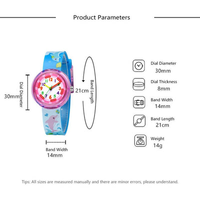 Children'S Silicone Cartoon Transparent Cute Fashion Watch