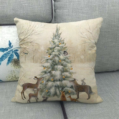 New Year Christmas Series Linen Pillowcase