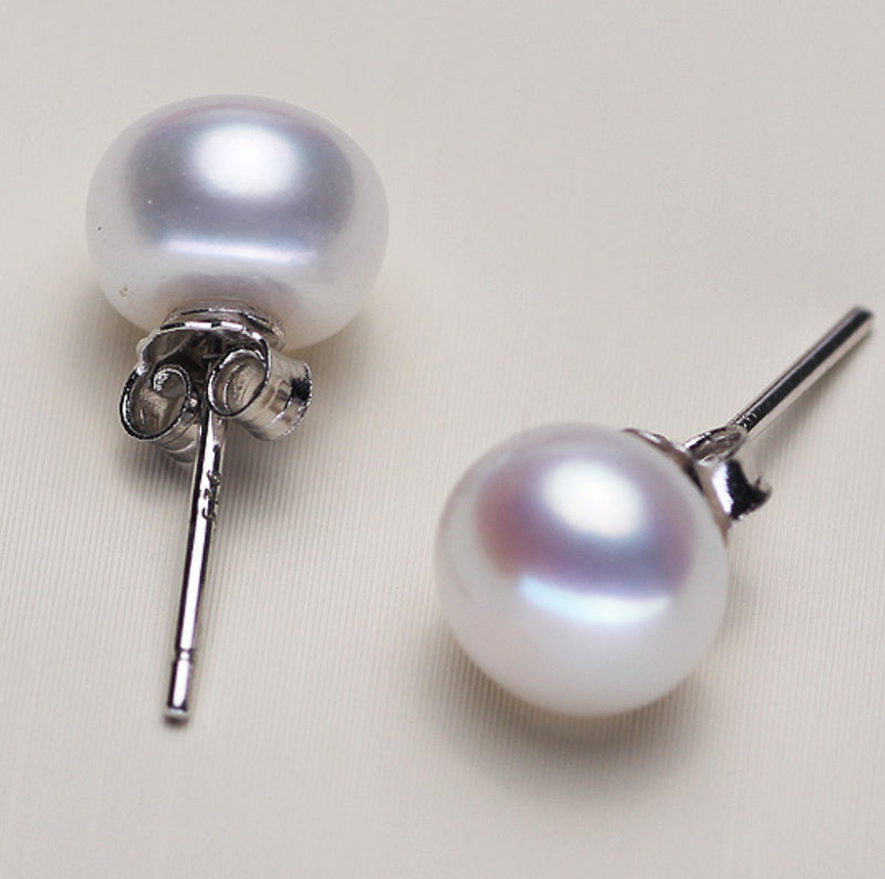 S925 Pure Silver Freshwater Pearl Earrings