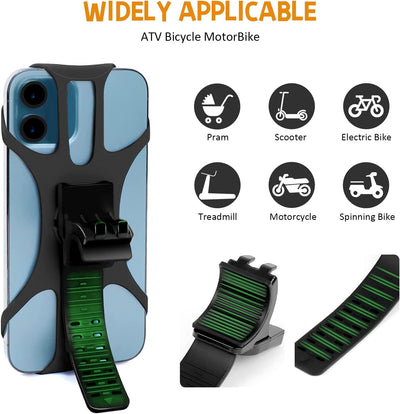 Porta Cellulare Bici, Universale Supporto Smartphone per Bici 360° Rotabile, Staccabile Telefono Porta per MTB Moto Bicicletta Compatibile Con Iphone 13/12/11/Pro Max, Smartphone 4.5"-7.0" (Nero-4)