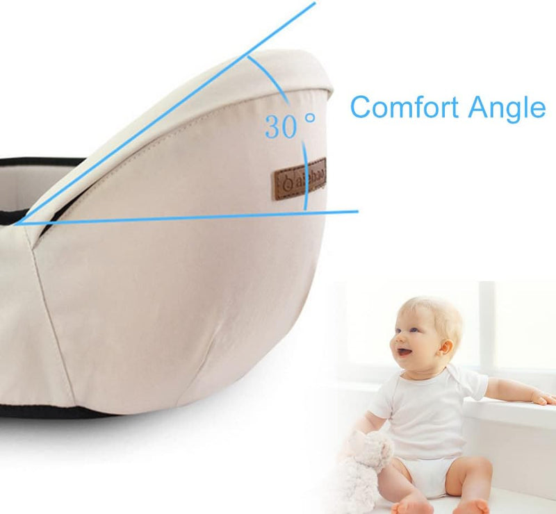 Cintura Porta Bebè, Neonato Marsupio Hipseat, Baby Carrier Ergonomico, Hipseat Marsupio, Ergonomico Neonati Marsupio, per Bambini Di Età Compresa Tra 3 E 36 Mesi (Bianco Sporco)