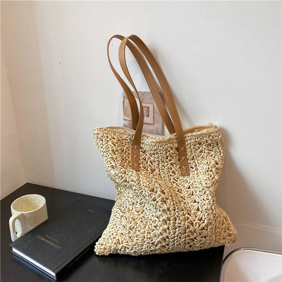 Forest Woven Large Capacity Tote Bag