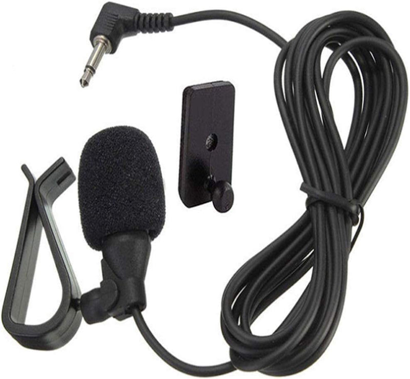 Microfono Esterno Da 2,5 Mm, Microfono per Pioneer Mic Ricambio per Microfono Esterno Autoradio Auto Veicolo Unità Principale Audio Bluetooth Stereo GPS DVD, 3 M, Plug and Play