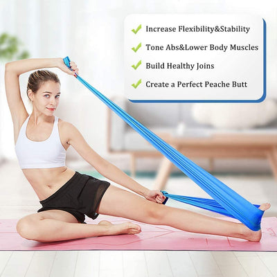 Elastico Fitness (3 Pezzi)1.5M /1.8M /2M,Con 3 Livelli Di Resistenza, È Ideale per Yoga, Pilates, Allenamento Di Forza E Flessibilità E Stretching