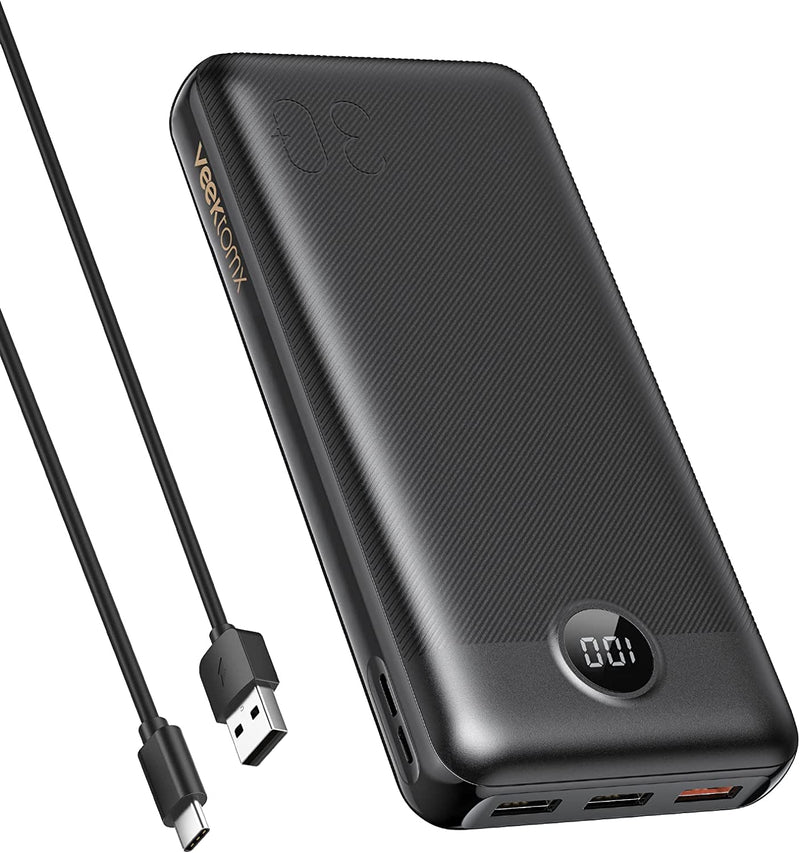 Power Bank 30000Mah Caricatore Portatile Ricarica Rapida 20W Powerbank USB C Con 4 Uscite E 2 Ingressi Carica Batterie Portatile Con LED Digitale Display per Iphone Samsung Huawei Xiaomi Ipad Ecc.