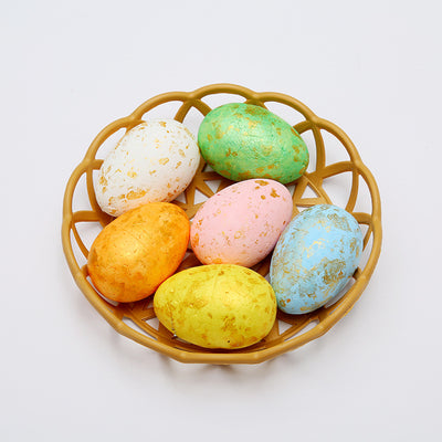 DIY Easter Eggs Puzzle Decoration Painted and Colored Simulation Egg Ornament Pendant