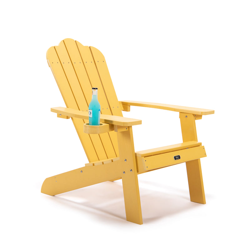 TALE Adirondack Chair Backyard Outdoor Furniture Painted Seating with Cup Holder All-Weather and Fade-Resistant Plastic Wood Ban Amazon