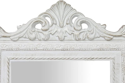 Specchio Da Terra 140X40X3 Cm Made in Italy | Specchio Lungo Con Cornice Bianco | Specchio Da Terra Camera Da Letto | Specchio Shabby Chic