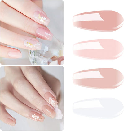 4 Colori Semipermanente Smalto Bianco Latte Rosa per Unghie Colore Naturale Rosa Gelatina Di Cristallo Trasparente Soak off Gel UV LED 8 Ml