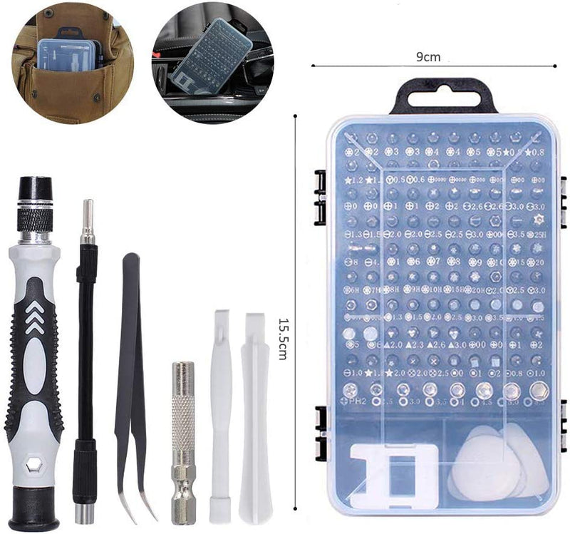 118 in 1 Mini Torx Set Cacciavite Elettricista Professionali Magnetici Stella Giraviti Kit Cacciaviti Precisione per Iphone,Ipad,Smartphone,Orologio,Riparazione Cellulari,Tablet, Laptop,Occhiali