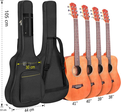 Borsa Chitarra Borsa per Chitarra Acustiche Classiche Da 39 40 41 Pollici Morbida Custodia per Chitarra Con Imbottitura 8Mm Universale Borsa Chitarra Custodia Guitar Bag