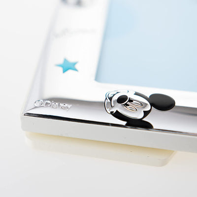 Disney Baby - Topolino Mickey Mouse - Cornice Porta Foto Da Tavolo in Argento per Neonato E Bambino